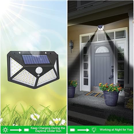 SOLAR INTERACTION WALL LAMP BK-114 | Outdoor Motion Sensor Solar Light